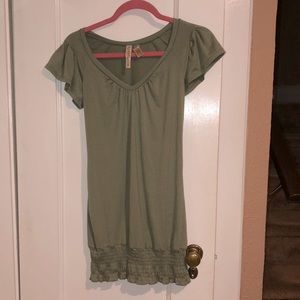 Olive green bohemian top